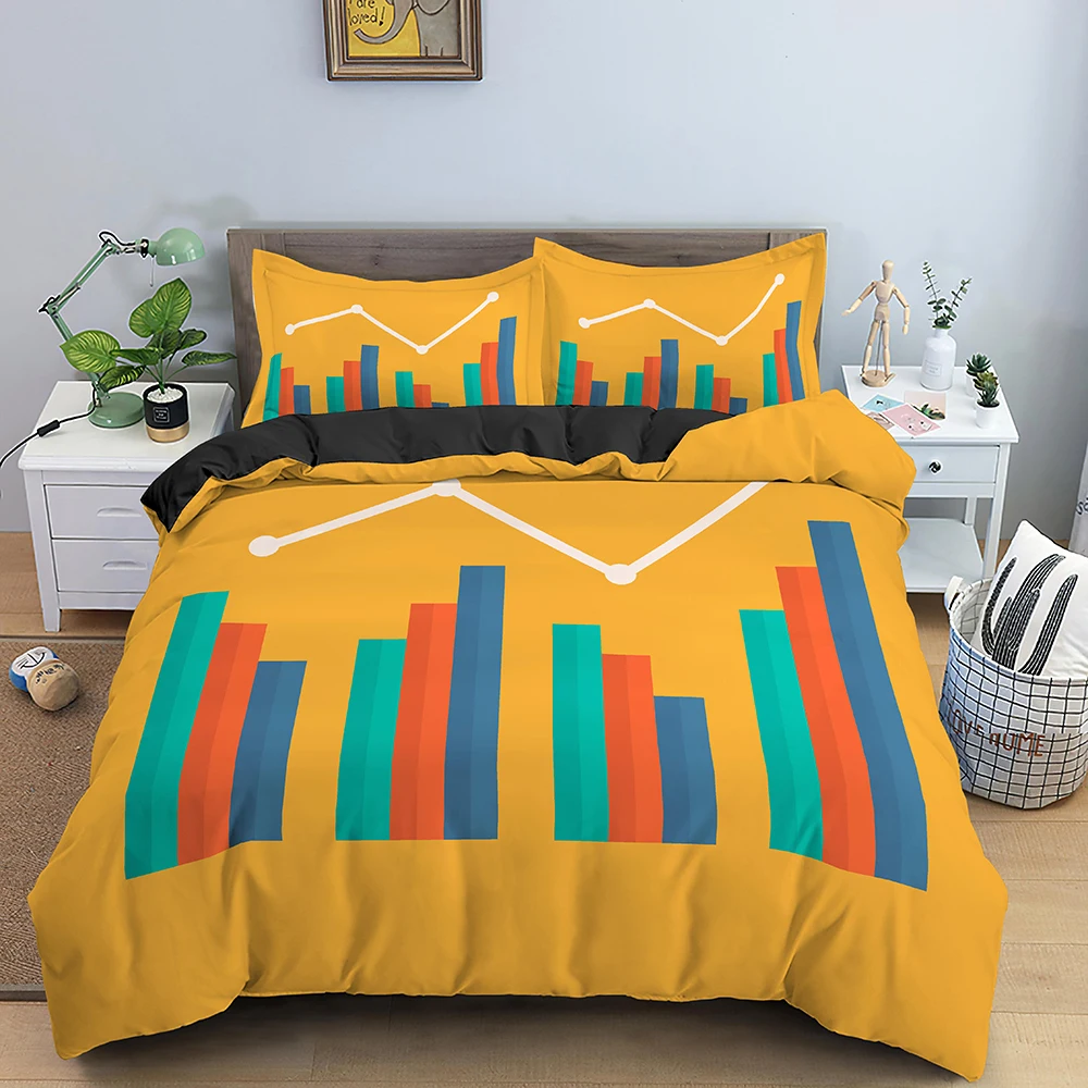 Creative Data Table Stock Market Graphic Design Bedroom Decoration Polyester For Women Children Men Gifts