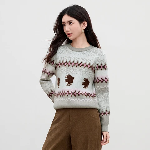 SENTUBILA ретро свитер женский нейлон  W44E58877