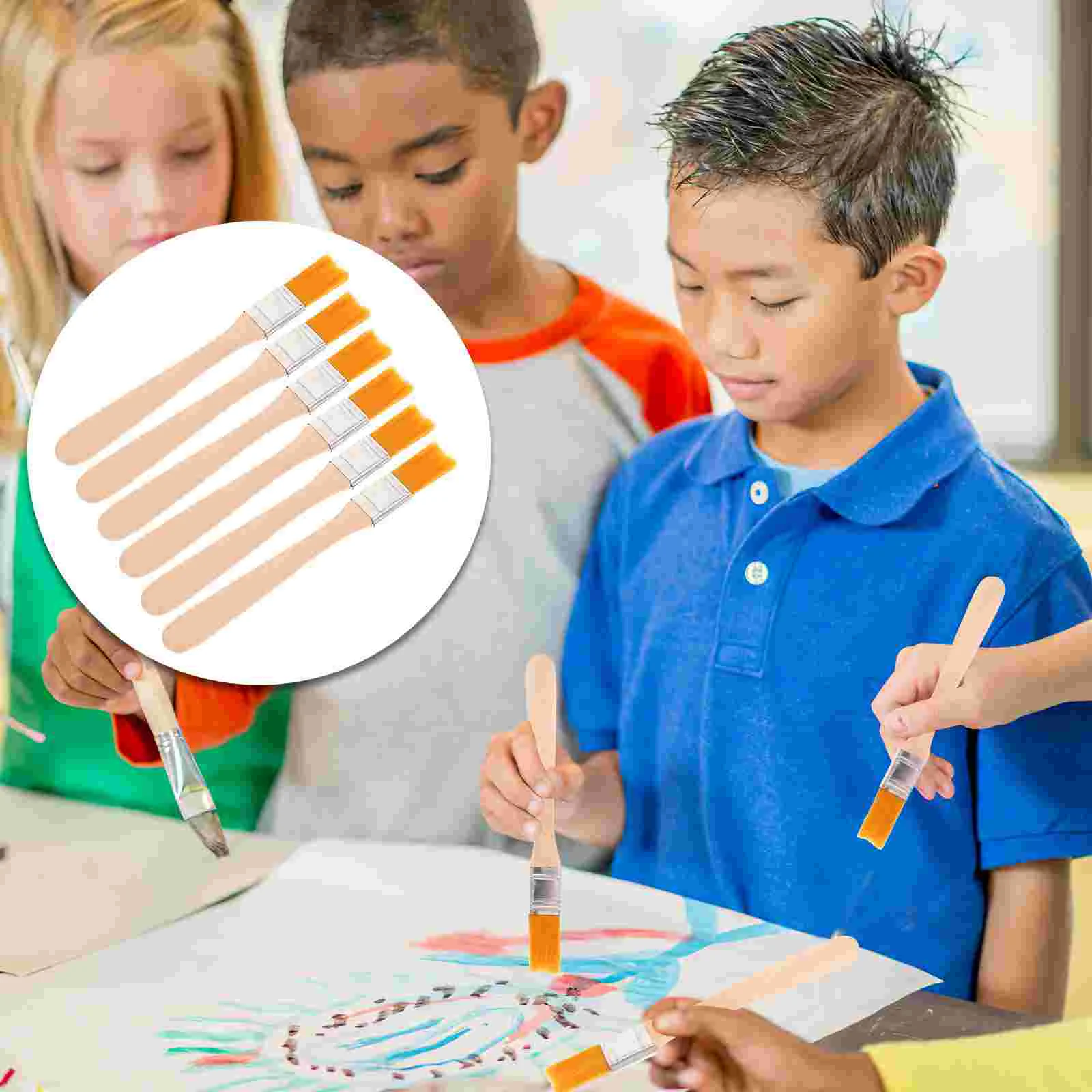 

Small Paint Brush Wooden Handle Brushes Wall Portable Half Inch Reusable Grubber