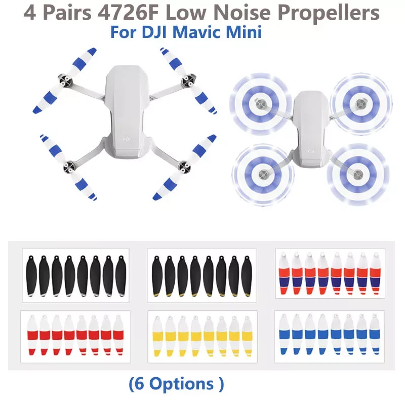 

Lightweight 4 Pairs Propellers 4726F Foldable Low Noise Accessories for DJI Mavic Mini Drone Accessories