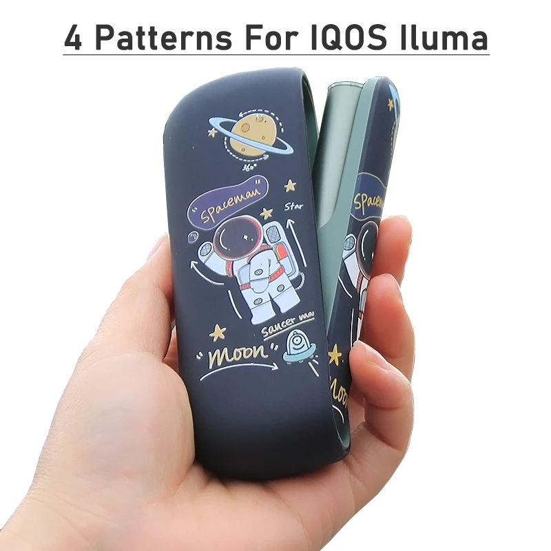 

Новый силиконовый чехол с 4 рисунками для IQOS ILUMA чехол + крышка боковой двери мягкий полноразмерный защитный чехол Аксессуары
