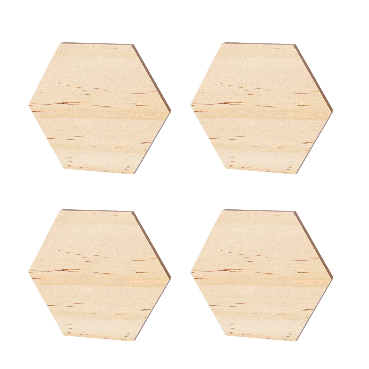 

25PCS 9cm Wood Slices Ornaments Hexagon Shape Wood Slabs Embellishments DIY Craft Decoration