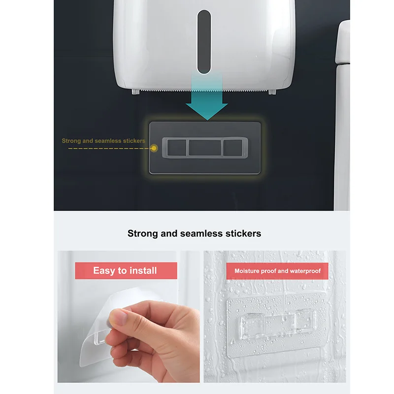 

Lots 10.4cm Long Tissue Box Non-marking Fixing Frame Nail-free Punch-free Strong Glue Sticker Multi-functional Storage Buckle