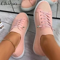 womens casual shoes 2022 summer new knitted fabric ladies elastic band comfy loafers home outdoor running walking sport sneaker