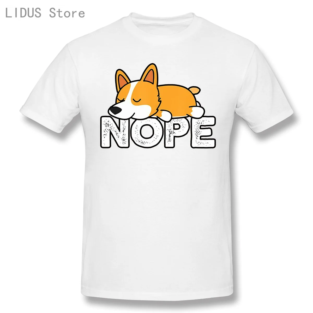 

Nope Not Today Lazy Corgi T Shirts Dog Lover Gift Short Sleeve Casual T-shirt Men Fashion O-neck 100% Cotton TShirts Tee Top