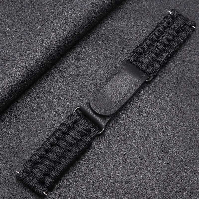 20 22mm braided strap for samsung galaxy watch 3 41 45mm band for huawei watch gt3 gt 2e gt2 leather clasp nylon rope bracelet free global shipping
