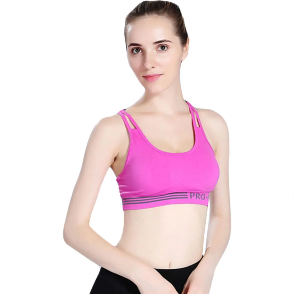 

Sport Bras Women Cross Strap Beauty Back Underwear Sexy Push Up Running Yoga Fitness Sport Bra Top Breathable Quick Dry Gym Top