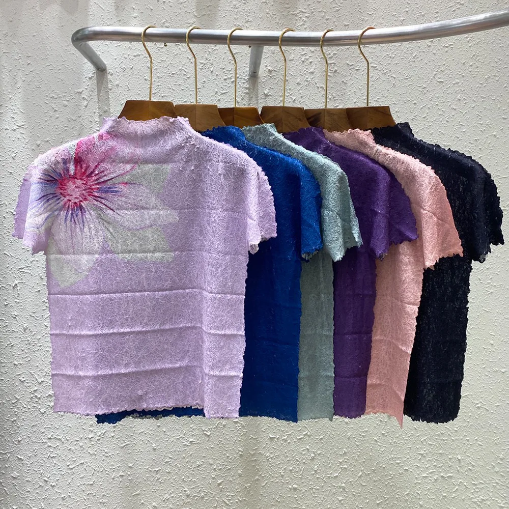 

Spring Summer Chic Women's Floral Print Vintage T-shirt Tops F163
