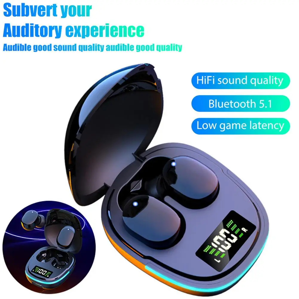 

Tws G9s Earphones Bluetooth 5.1 Wireless Gaming Headset Noise Cancelling Compatible For Xiaomi Iphone Earplugs With Charging Box