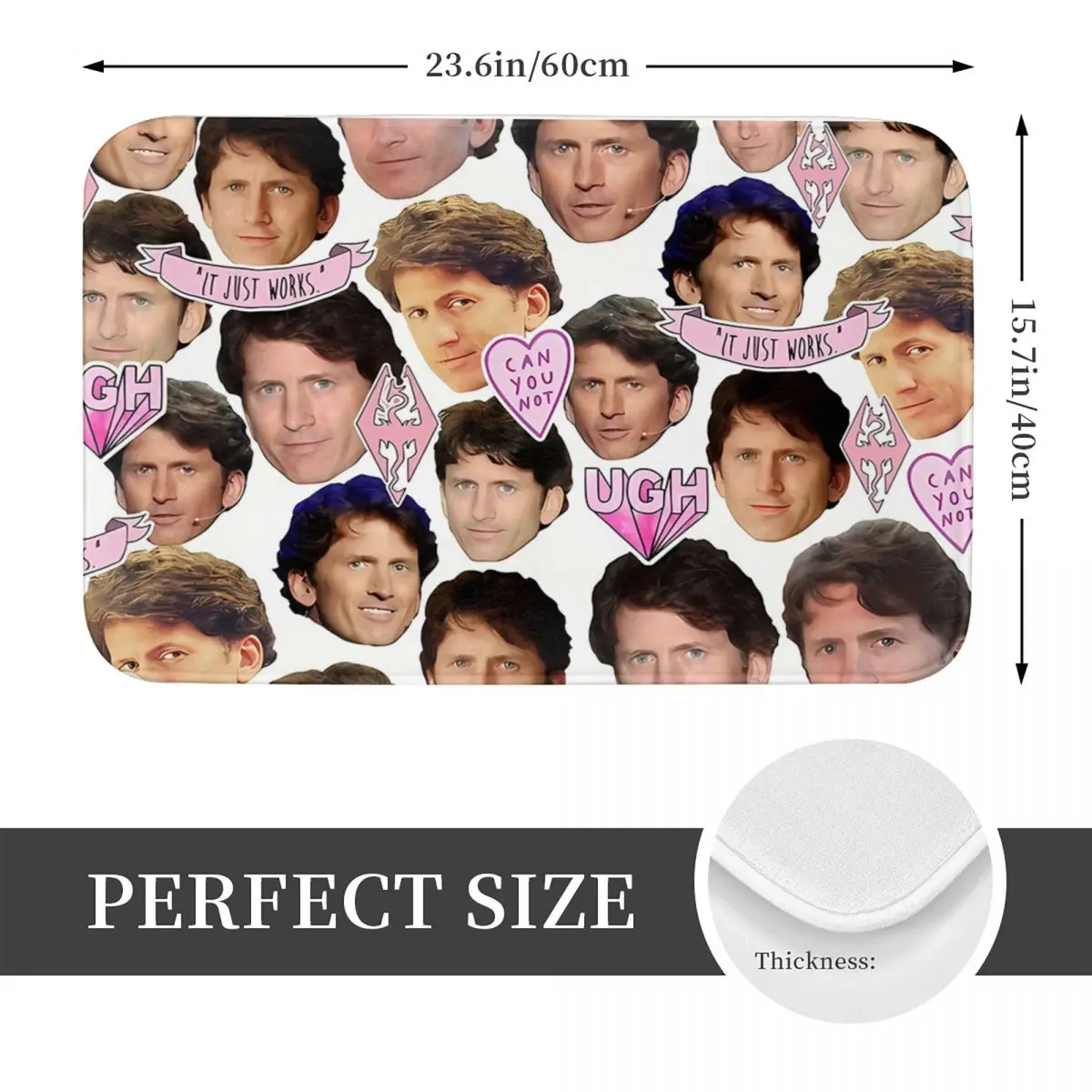 Коллаж Todd Howard 40x60 см ковер полиэстеровые напольные коврики милые стильные