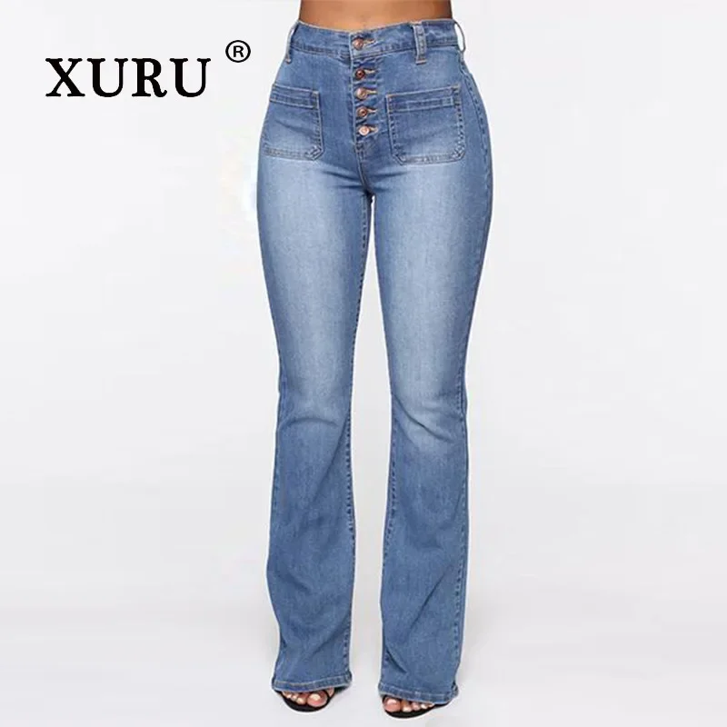 XURU-новые европейские и американские джинсы с накладными карманами на пуговицах