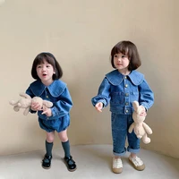 kids denim set baby girl denim blouse jacket jeans pant two piece outfits children suit girls clothing spring 2 piece outfit