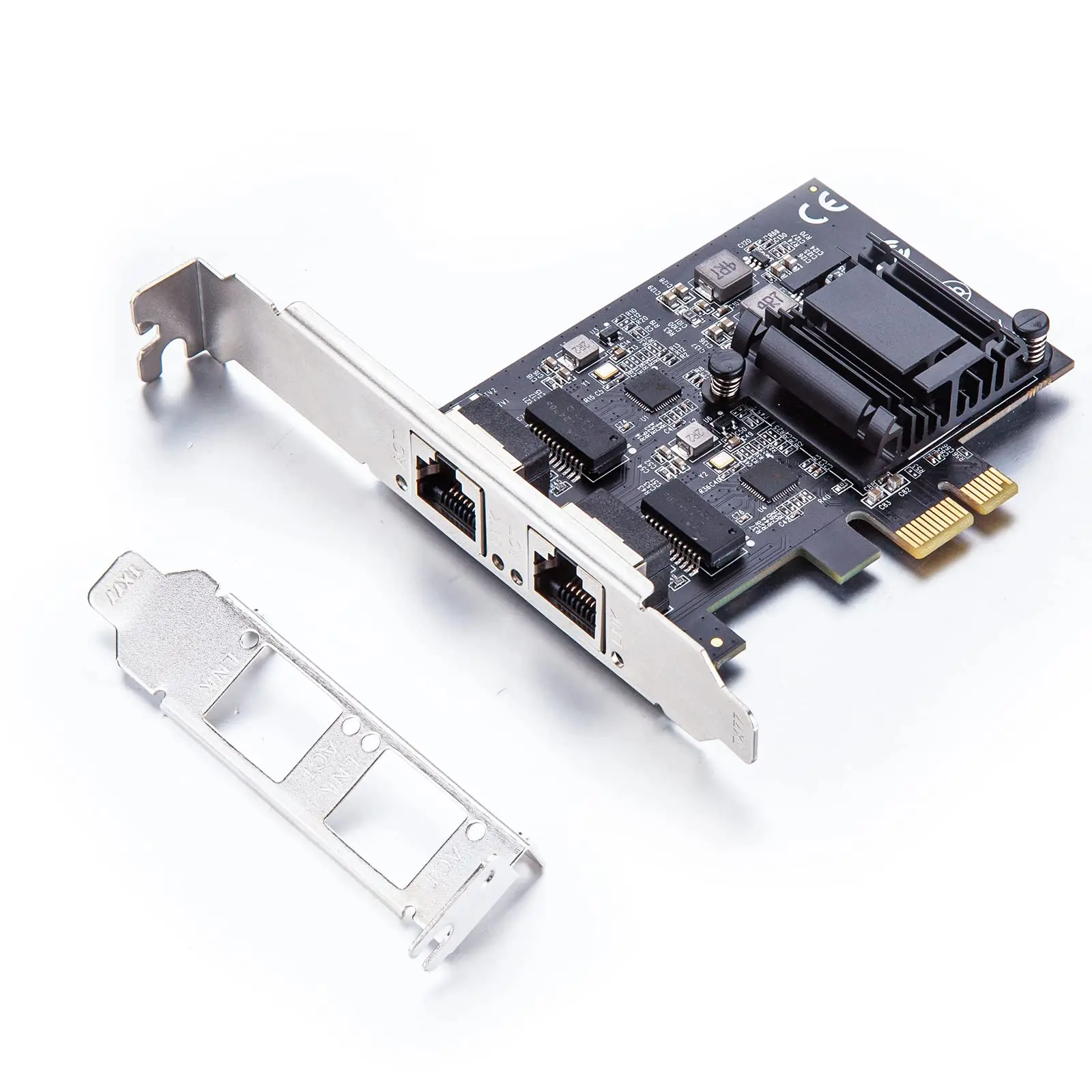 100/1000M 2.5G NIC Network Card,dual RJ-45 Port with Realtek RTL8125BG controlle, Support Windows/Windows Server/Linux/Vmware