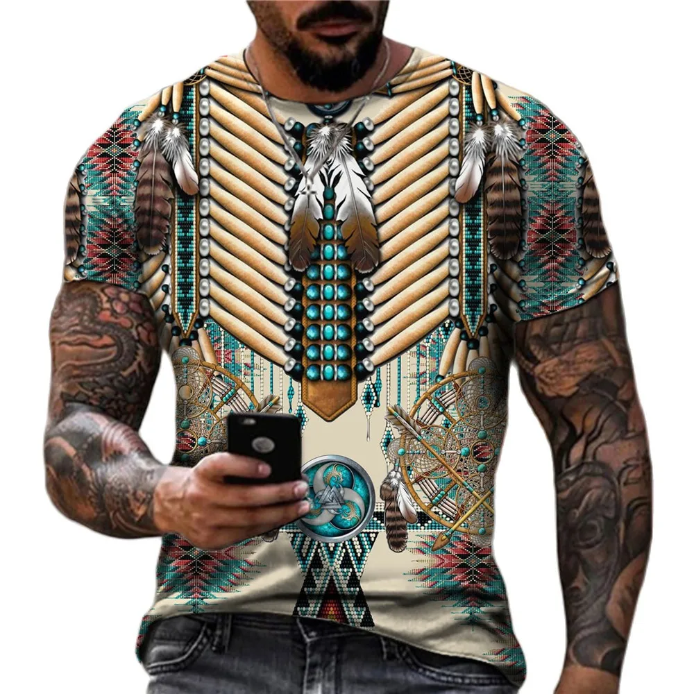 

CLOOCL Vintage Indian T-shirts Gypsy Style 3D Graphics T-shirts Dreamcatcher Printed Tees Casual Men Clothing Dropshipping