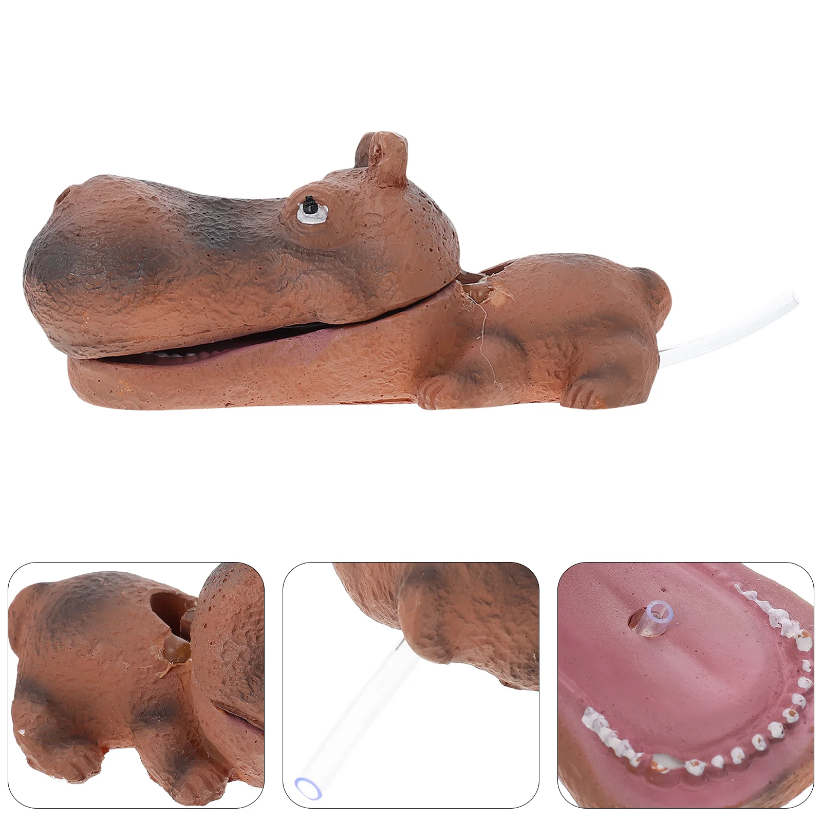 

Fish Tank Landscaping Ornaments Resin Hippo Decor Craft Simulation Hiding Place
