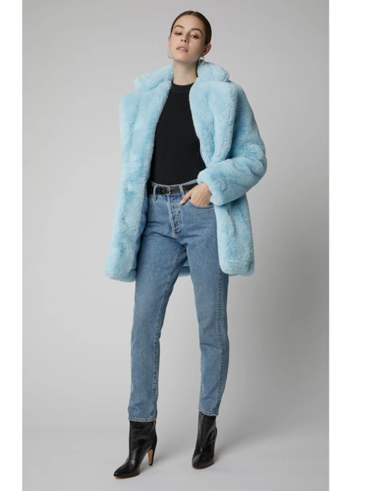 2020 new listed women's wear medium and long imitation fur coat loose fluffy soft lamb warm coat
