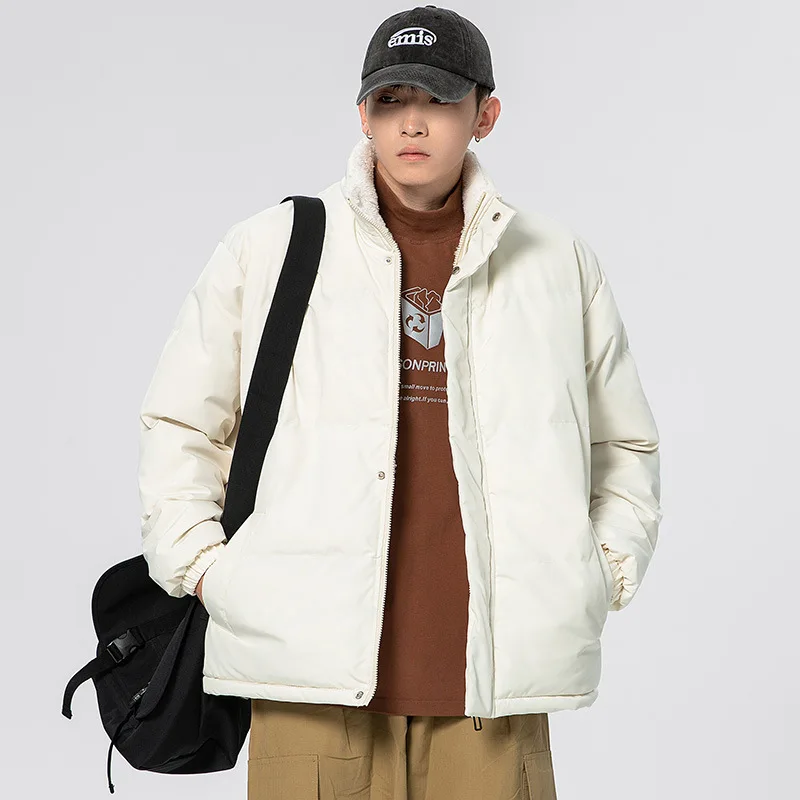 

Мужские парки, зимние плотные куртки в стиле Харадзюку, повседневные толстые теплые пушистые куртки, женская модная Корейская уличная одеж...