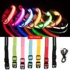 Зарядка через USB, светящийся ошейник, светящееся ожерелье, наружные товары для безопасности