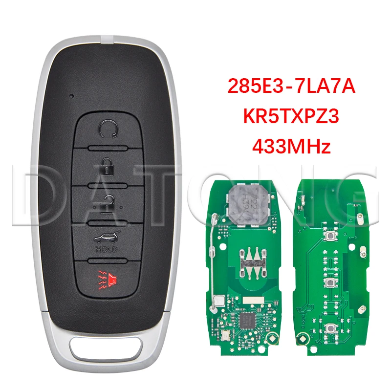 

Мировая Автомобильная смарт-карта Datong с дистанционным управлением для Nissan Kicks X-Trail Rogue Ariya Pathfinder 2022 2023 KR5TXPZ1 433 МГц 4A