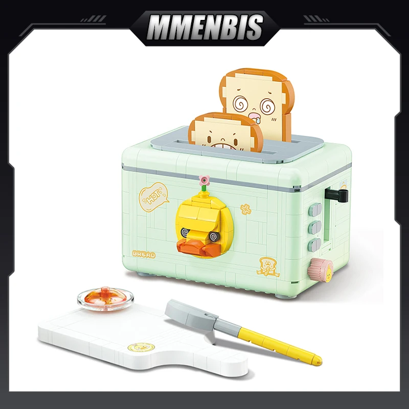 

M MENBIS 661Pcs Bread Machine Building Blocks Duck Toaster Sets City Bricks Toys MOC Plastic Model Gifts Toys for Kids Children