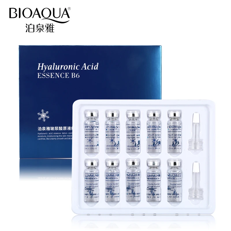 

BIOAQUA 10pcs/lot Moisturizing Vitamins Hyaluronic Acid Serum Facial Skin Care Anti Wrinkle Anti Aging Collagen Essence Liquid