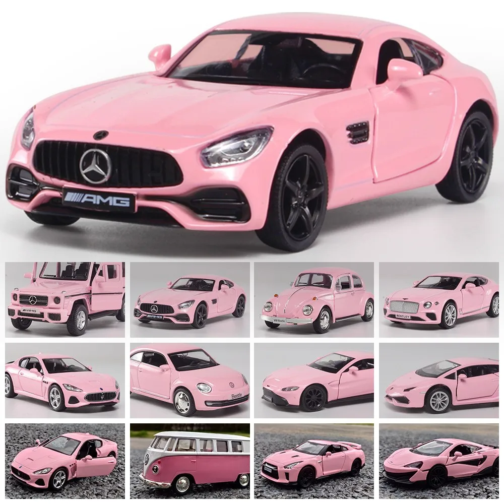 

1: 36 Pink Multi Alloy Car Model Die Casting And Toy Car Simulation Miniature Model Ornaments Collection Children's Toy Gifts