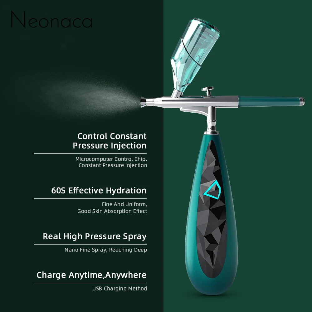 

Аэрограф для лица, аппарат для инъекций кислорода в воде, с компрессором, увлажнение кожи, омоложение, омоложение, распылитель