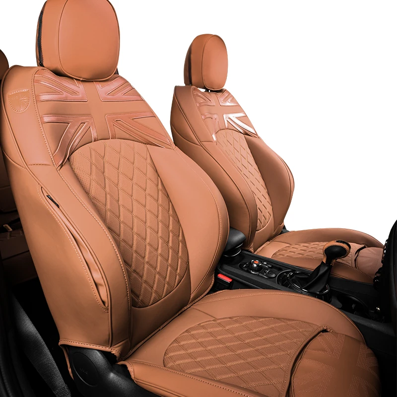 

Коричневые кожаные чехлы на сиденья, подушка на заказ для MINI Cooper R50 R53 R55 R56 R57 R58 R59 R60 F54 F55 F56 F57 F60 Автомобильные аксессуары