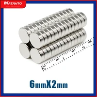 501002003005001000pcs 6x2 mini small round magnets strong 6mm x 2mm n35 circular permanent neodymium magnet disc 6x2mm 62