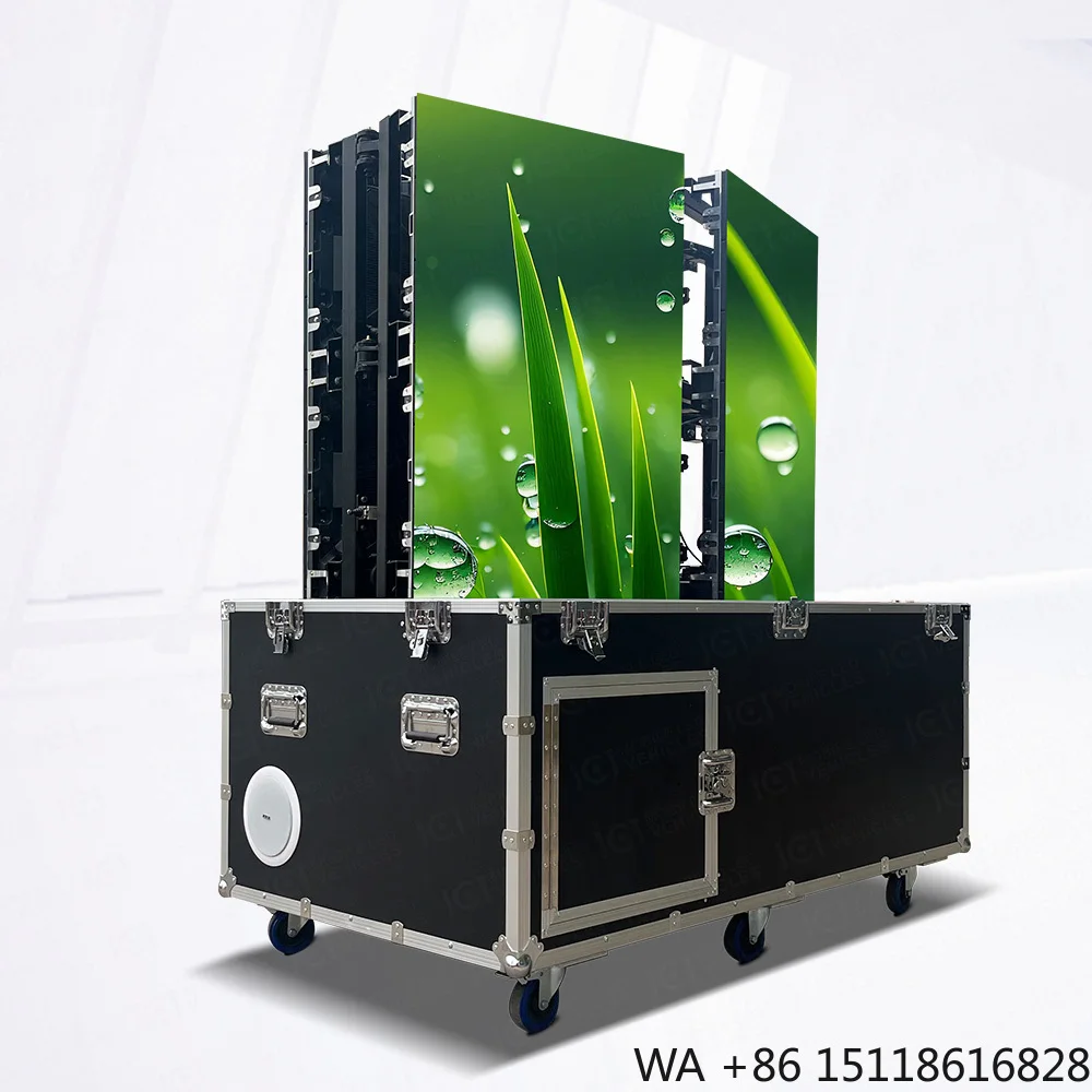 Фото Новая модель JCT PFC-4M: Мобильный уличный рекламный LED-экран в кейсе, складной, яркость 5000 кд, гарантия 1 год №1