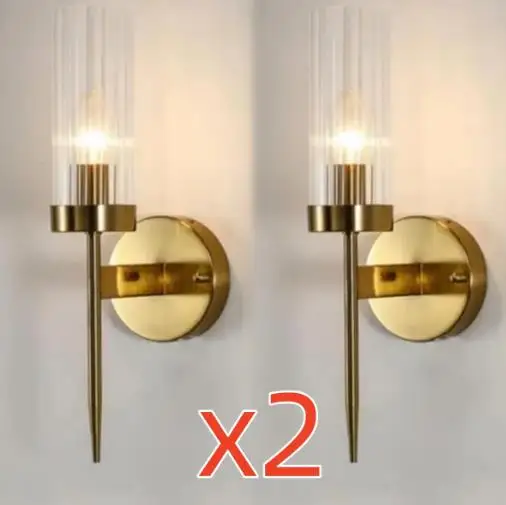 

Настенный светильник из стекла и металла, золото/черный, теплый/холодный свет