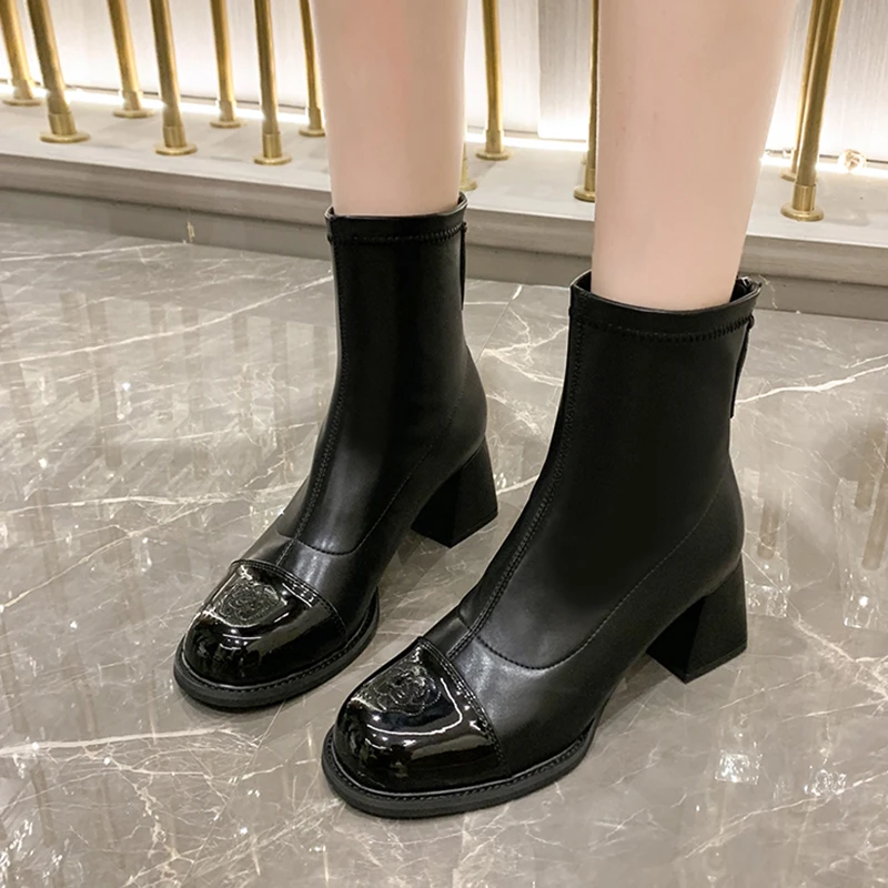 Белые ботильоны женская обувь осенние ботинки женские низкие 2024 цветов осень