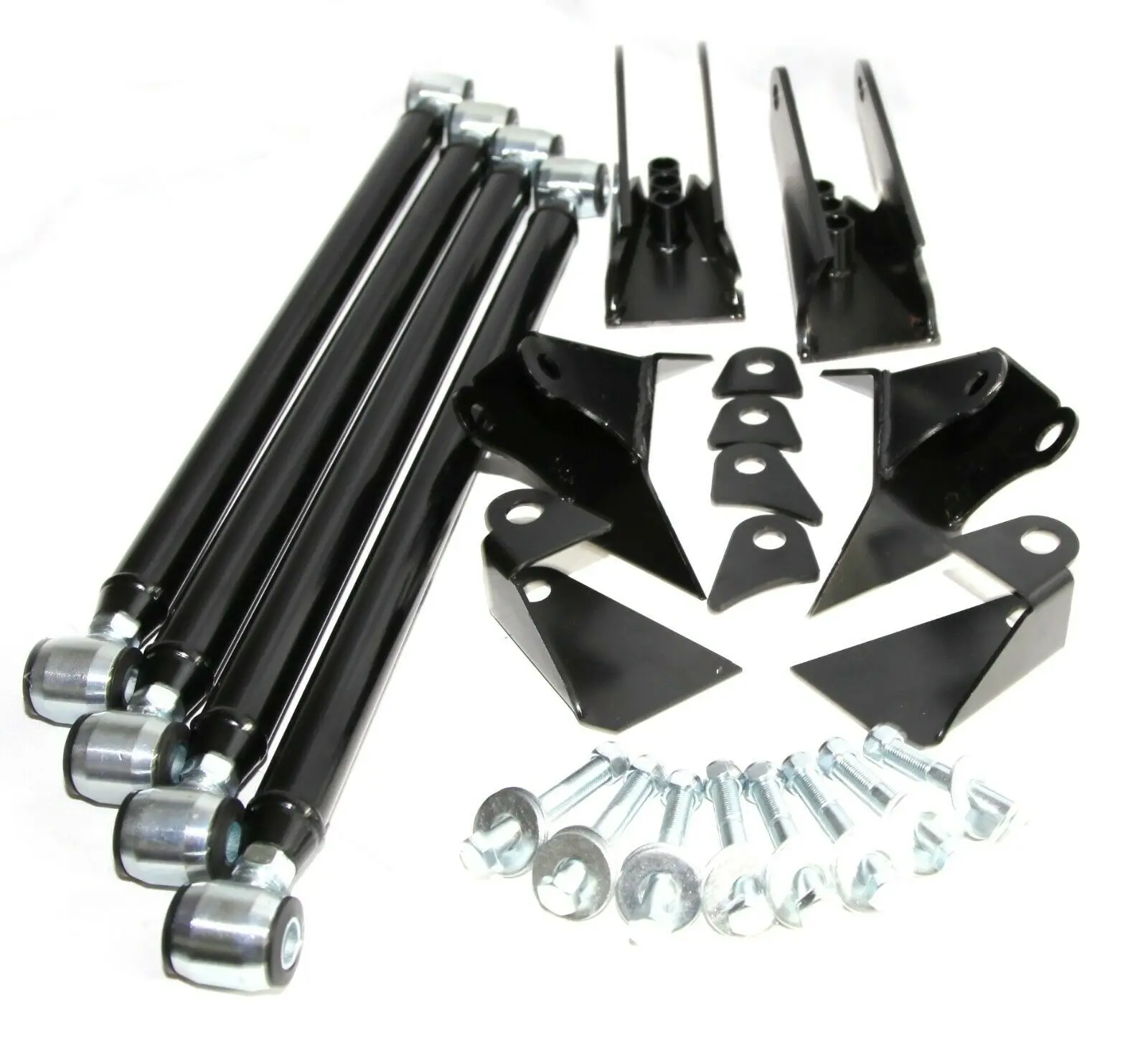 

Weld On Triangulated Mount Bracket+4 Link Kit For 2.75"Axle Hot Rod Rat Truck