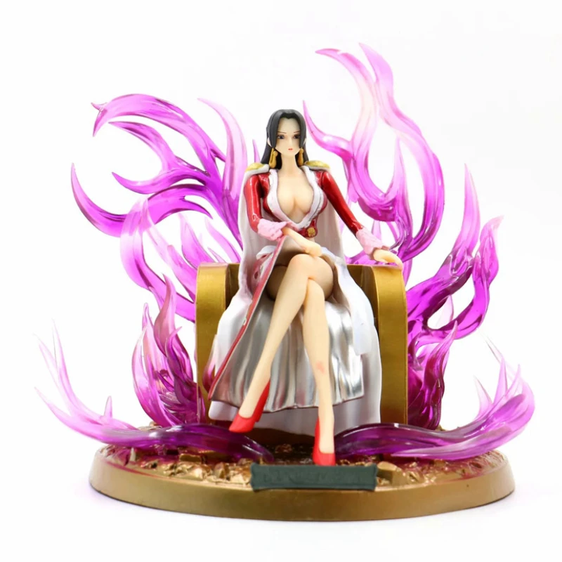 

18cm Anime One Piece Zero Seven Wuhai GK Throne Empress Boya Hancock Action Figure Boxed Hand Model Desktop ornaments toys gift