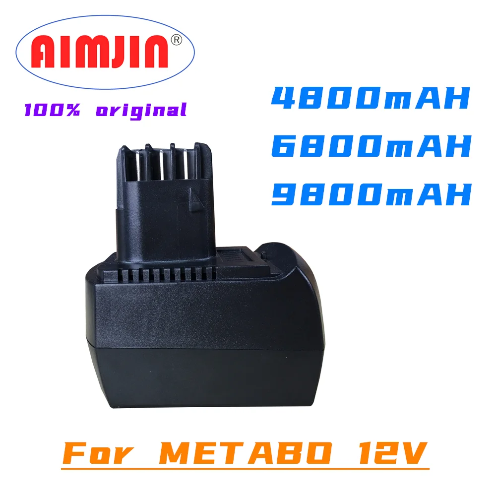 

12V 4.8/6.8/9.8Ah Ni-MH Replacement Power Tool Battery for METABO 6.02151.50 BZ12SP BS 12 SP, BSZ 12, BZ 12 SP, SSP 12, ULA96