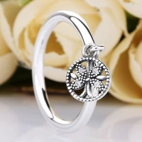 authentic 925 sterling silver tree of love with crystal rings for women wedding party europe pandora jewelry