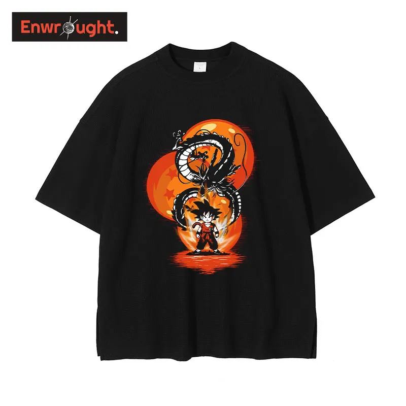 

Футболка с принтом Аниме Сон Гоку, уличная одежда в стиле Харадзюку, футболка с драконом в стиле хип-хоп, топы большого размера с коротким ру...