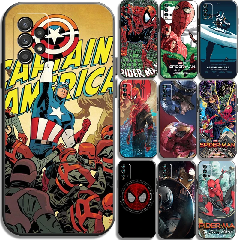 

Marvel Spiderman Phone Cases For Xiaomi Redmi POCO X3 GT X3 Pro M3 POCO M3 Pro X3 NFC X3 Mi 11 Mi 11 Lite Carcasa Soft TPU