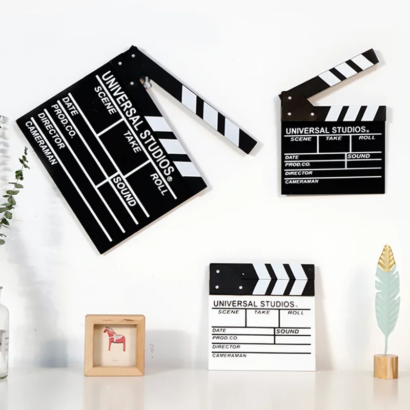 

European Wooden Crafts Movie Scene Board Slate Handmade Director's Board Ornaments Home Photo Props Decoration