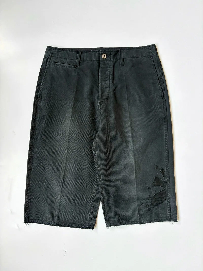 Фото Шорты VISVIM WMV BROADER CHINO SHORTS CRASH, укороченные брюки №4