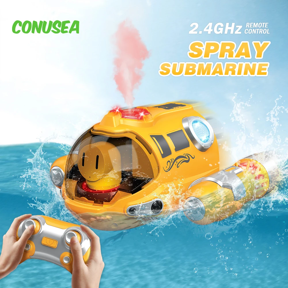 

Toys Light Ship Controlled With Boat Rc Powerboat Submarine Boats Twin Control Electric Spray Smoke Radio Propeller Remote