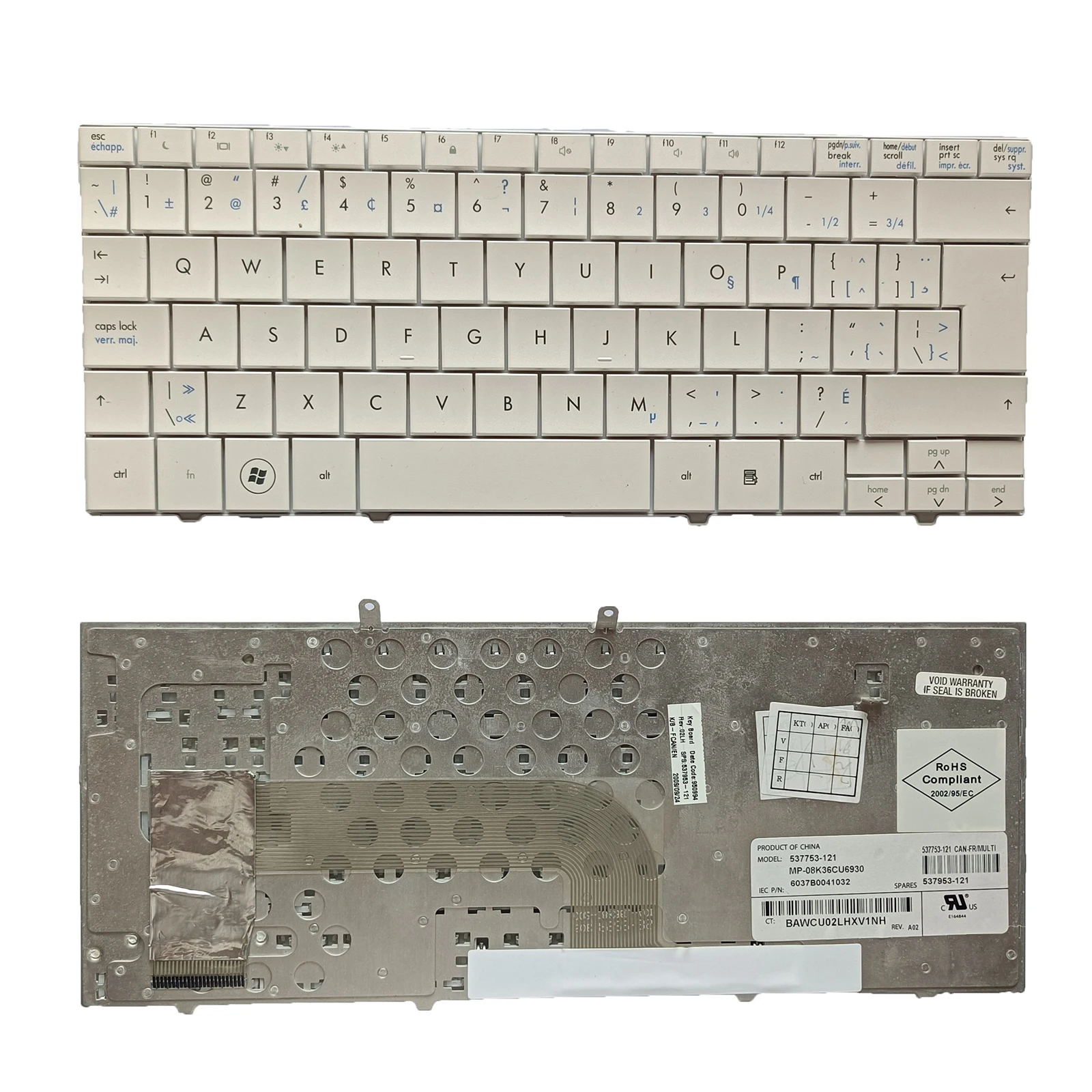 

Новая клавиатура для HP compaq mini 110 110c CF, белая, Франция, Канада