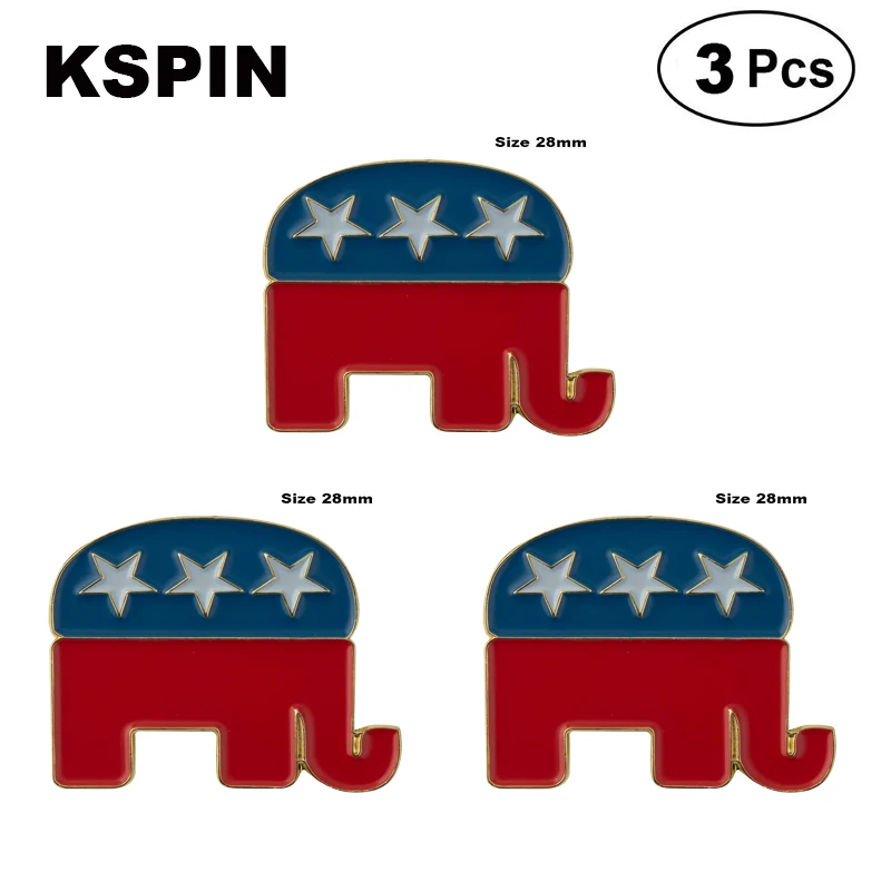 

U.S.A Elephant Lapel Pin Brooches Pins Flag badge Brooch Badges