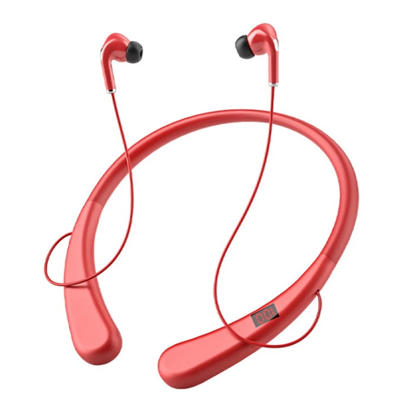 

Bluetooth наушники с креплением на шею, выдвижные Наушники, беспроводные наушники, спортивные стереонаушники с шумоподавлением