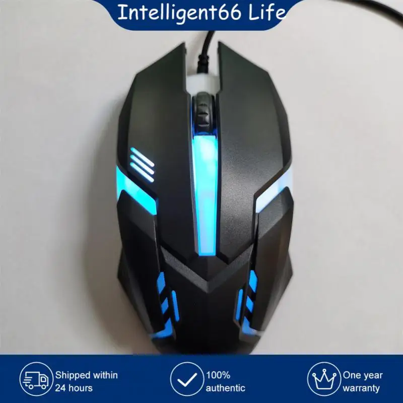 

4-color Led Lights Anti Rolling Disorder Colorful Luminous Mouse Wired Link Photoelectric Mouse Safe And Stable Without Delay