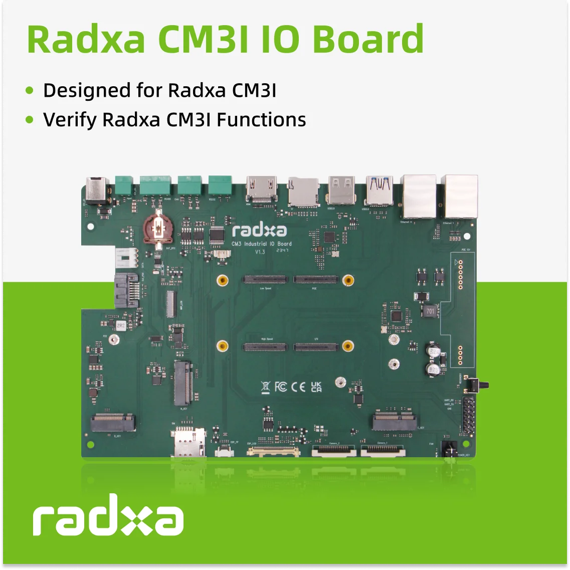 Фото Плата ввода-вывода VoltSRadxa CM3I, проверка функций Radxa CM3I №2