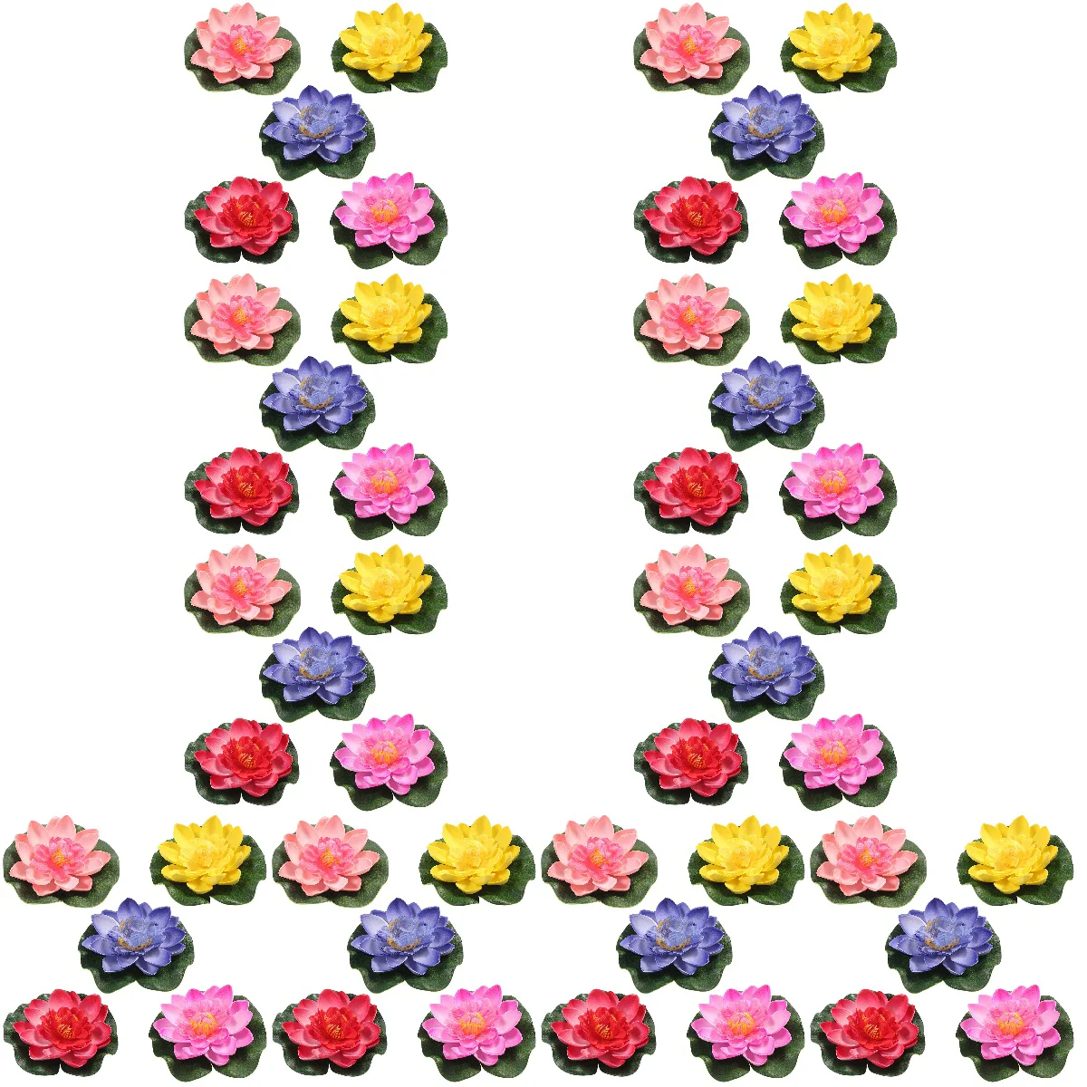 

50 PCS Lily Pads for Ponds Floating Simulation Artificial Flower Lily Pad Pool Lights That Float
