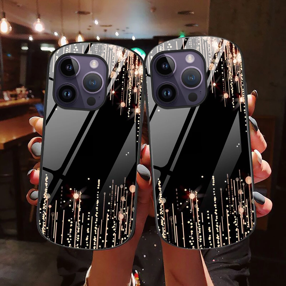 Креативный волнистый Овальный чехол из закаленного стекла для телефона Iphone 11 14 13