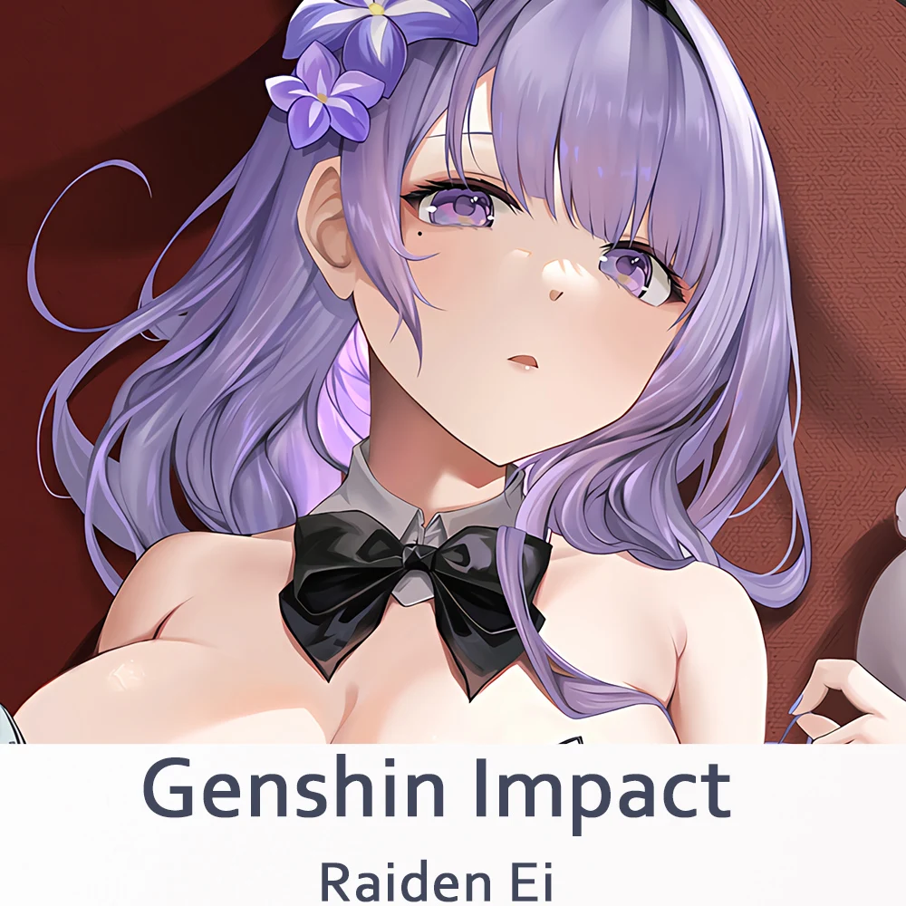 

Genshin Impact Raiden Ei Shogun Dakimakura Beelzebul Косплей обнимающая подушка для тела семейное постельное белье Наволочка