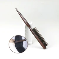 professional salon teasing back hair brushes boar bristle wood slim line comb hairbrush extension hairdressing styling tools diy